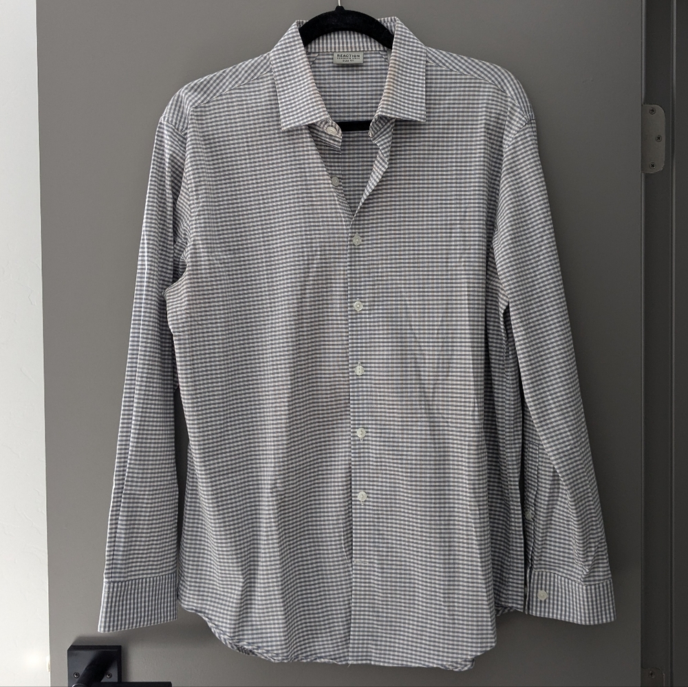 Kenneth Cole Reaction Slim Fit Plaid Button Up